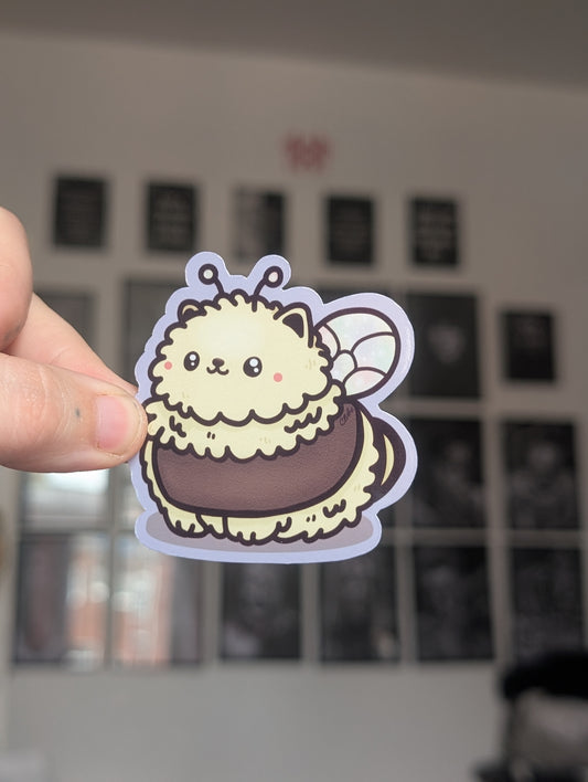Kitty bumble gloss sticker