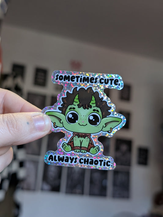 Chaos Goblin sparkle sticker