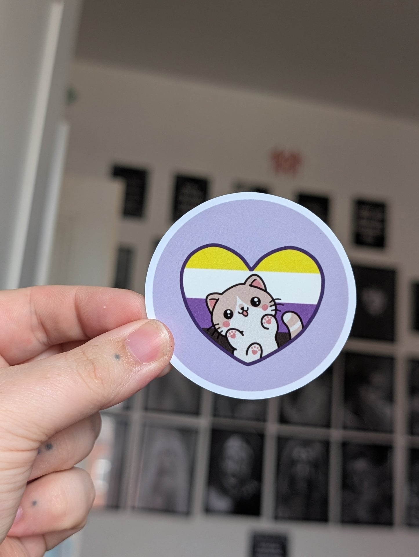 Kitty Non Binary sticker