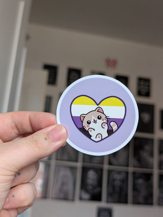 Kitty Non Binary sticker