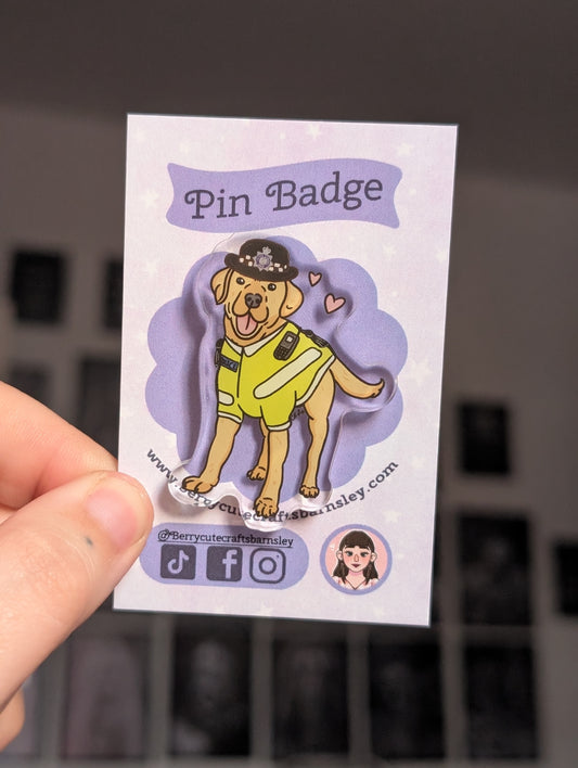 Leia the LabraLaw acrylic pin